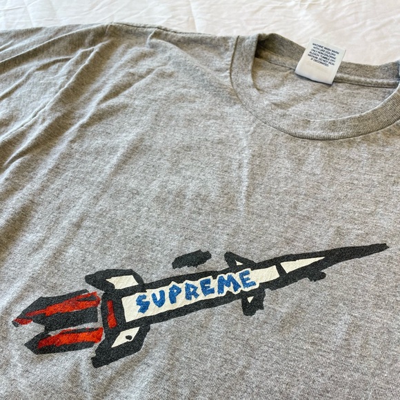 Supreme Rocket Tee Grey Medium - Picture 2 of 5